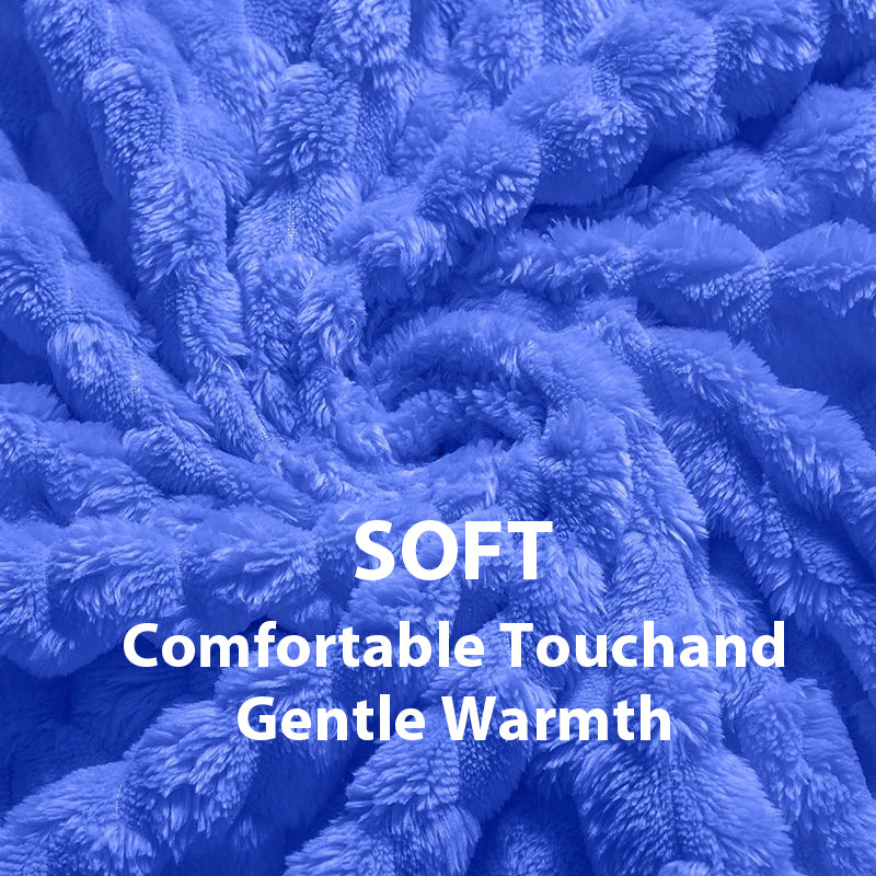 SJEHOME Blue Throw Blanket Lap Rugs for Couch Sofa,Lightweight Plush Soft Fleece Blankets,50x70 Inches