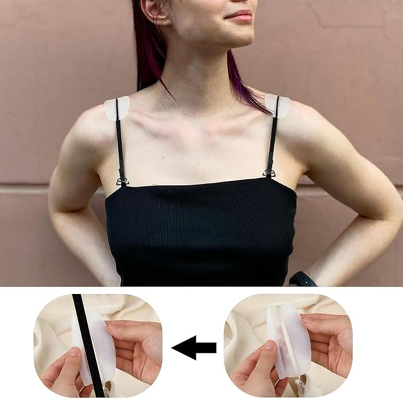 SHINYYEP 6 Pairs Bra Strap Pads Silicone Bra Strap Bra Strap Gel Pads for Bra Straps