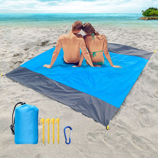 SJEHOME Beach Blanket Waterproof Sandproof Beach Mat 79" X 83" for 2-6 Adults Quick Drying Outdoor Picnic Mat Beach Accessories for Travel
