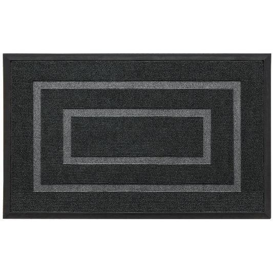 SJEHOME Front Door Mats Indoor Outdoor Entrance Sturdy Natural Rubber, Fade Resistant, Low Profile, Easy Clean Patio Porch Entryway Mat, 29x18