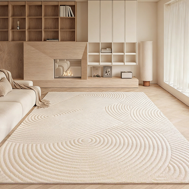 SJEHOME  5 x 7 ft Washable Rugs for Living Room, Modern Beige Soft Fluffy Non-Slip Bohemian Decor Indoor Rug for Kids Room, Dining Room