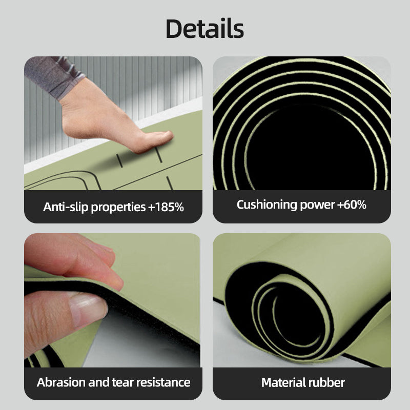 SJEHOME Yoga Mats Non-Slip TPE Material 10mm Extra Thick 75x28×0.4 Inch, Easy Carrying for Yoga Pilates Floor Exercise