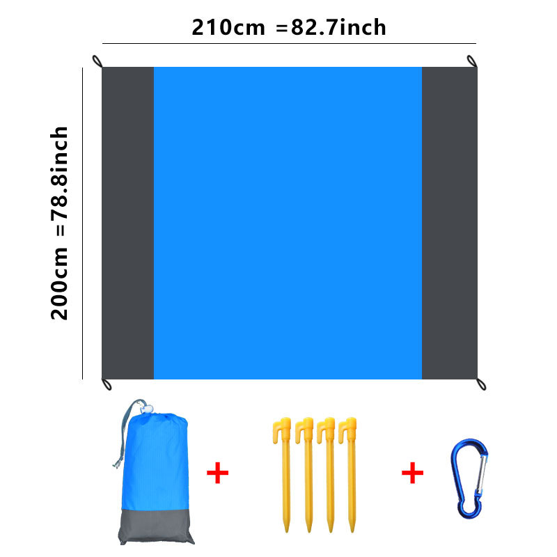 SJEHOME Beach Blanket Waterproof Sandproof Beach Mat 79" X 83" for 2-6 Adults Quick Drying Outdoor Picnic Mat Beach Accessories for Travel