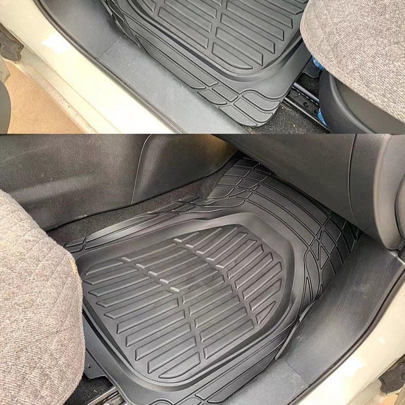 SJEHOME Vehicle Carpets Heavy Rubber Car Floor Mats Deep Waterproof Car Mats for Car SUV,Black