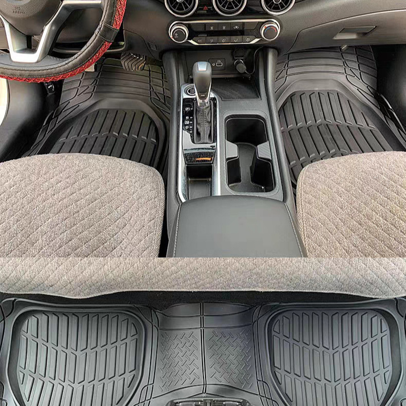 SJEHOME Vehicle Carpets Heavy Rubber Car Floor Mats Deep Waterproof Car Mats for Car SUV,Black