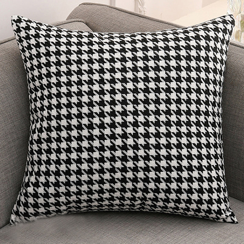 SJEHOME 3 Piece Sofa Cushion Covers Individual Covers for Cushions,Black and White Checkered