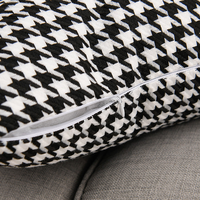 SJEHOME 3 Piece Sofa Cushion Covers Individual Covers for Cushions,Black and White Checkered