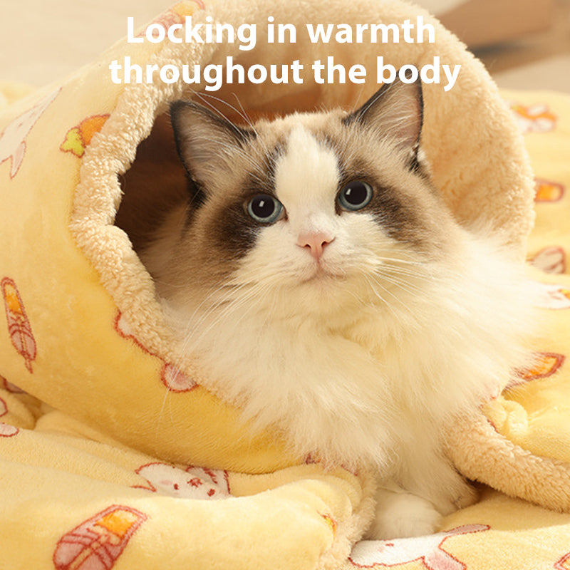 SJEHOME Pet Blankets for Dog Puppy Cat Soft Plush Fleece  Pet Blankets for Bed   (Small 23x16")